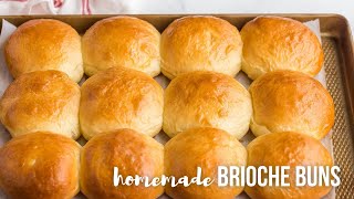 Soft and FLUFFY Brioche Buns  The Recipe Rebel [upl. by Nnylrac92]