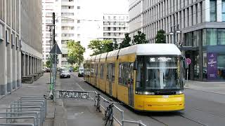 TRAM BVG Berlin Bombardier Flexity AdtranzAEG GT6N [upl. by Drofnas487]