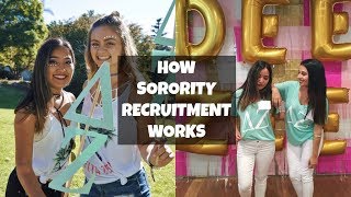 HOW SORORITY RECRUITMENT WORKS SDSU  Rachel Silva [upl. by Ashbey394]