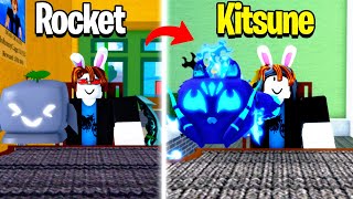 Trading From Rocket To Kitsune in One Video Blox Fruits [upl. by Anilorak]