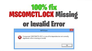 How to fix MSCOMCTLOCX Missing or Invalid Error in Windows 1087 [upl. by Nimzaj756]