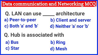 Data Communication and Networking MCQ Questions and Answers  Computer Networking MCQs [upl. by Aynna]