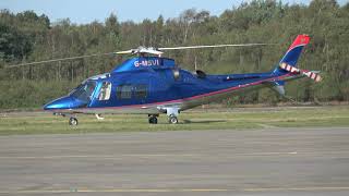 AW109 GMSVI START AND DEPARTURE FROM BLACKBUSHE AIRPORT UK 0710 [upl. by Ennagroeg255]