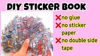 How to make stickers without glueDIY Sticker bookCute Sticker making without double side tape [upl. by Ivgnout]