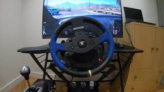 Thrustmaster T150 Pro TMX Startup  32quot Curved Screen  Sim Racing Setup wheel pedals shifter [upl. by Aserehtairam]