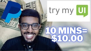 TryMyUi Legit Review  demo  signup  payment proof MAKE Money Into Your PayPal 💰 [upl. by Aivatal]