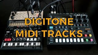 Digitone MIDI Tracks  Sequencing External Gear feat Korg Volcas [upl. by Nahgaem]