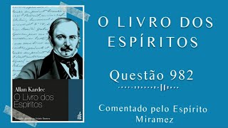 O Livro dos Espíritos  questão 982 [upl. by Derfliw]