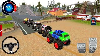 Cross De Motos  Heavy Police MonsterTruck Impossible Driver 5  Extreme Car Android GamePlay [upl. by Nhor]