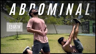 Treino ABDOMINAL em casa  15 minutos para TRINCAR o ABS sem equipamentos [upl. by Oiratno]