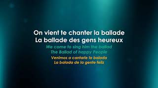 Gerard LenormandZAZ  La ballade des gens heureux  French Song with Subtittles [upl. by Fortunio]