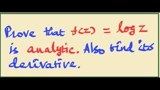 Analytic function problem [upl. by Dorlisa]