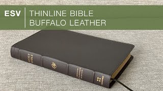 ESV Thinline Bible in Buffalo Leather – Bible Review [upl. by Atsyrhc]