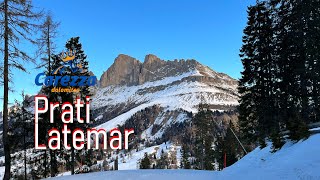 Pista Prati Latemar la variante facile della Pra di Tori latemar carezzaski dolomitisuperski [upl. by Egin]