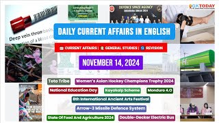 14 November 2024  Current Affairs in English by GKTODAY 🎯 [upl. by Eeimaj516]