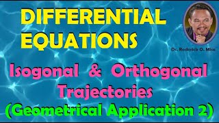 ISOGONAL AND ORTHOGONAL TRAJECTORIES GEOMETRICAL APPLICATION 2 Lecture 16 [upl. by Mathilde818]