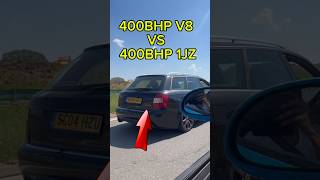 400BHP AUDI VS 400BHP TOYOTA who wins automobile race prank reaction wow crazy fast car [upl. by Notsuoh]