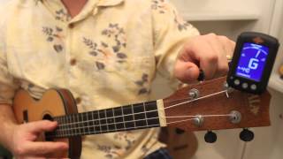 Lesson 12 How to Tune a Ukulele with an Electronic Tuner  Ukemanfischer [upl. by Lolande]