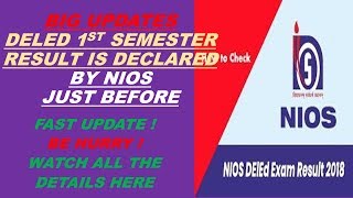 Nios Deled 1st semester result  deled Course 501 502 and 503 result [upl. by Eirased]