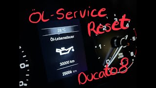 Ducato 8 Öl Service zurückstellen Oil Life Reset [upl. by Wiedmann157]