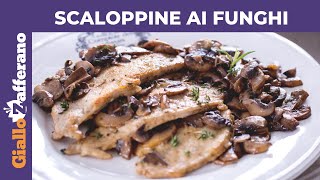 SCALOPPINE AI FUNGHI CREMOSE RICETTA FACILE E VELOCE [upl. by Gabbert40]