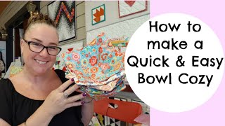 Darvanalee Designs  How to make a Quick and Easy Bowl Cozy  For Any Size Bowl WithMe [upl. by Ostler37]