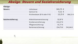 Erstellung einer Lohn und Gehaltsabrechnung  Übung I Reihe Steuerliche Abzüge Teil 5 [upl. by Adnofal750]