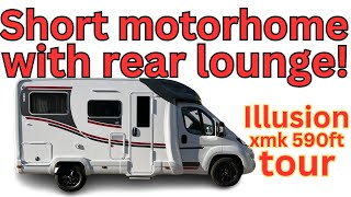 Short motorhome with REAR LOUNGE Illusion xmk 590ft VERY ORIGINAL LAYOUT [upl. by Procora604]