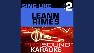 But I Do Love You Karaoke with Background Vocals In the Style of LeAnn Rimes Coyote Ugly [upl. by Riley]