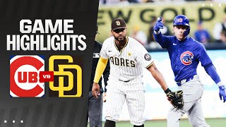 Cubs vs Padres Game Highlights 4824  MLB Highlights [upl. by Nevlin223]