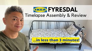 IKEA Fyresdal Daybed Timelapse Assembly and Review Moving to Spain [upl. by Standing]