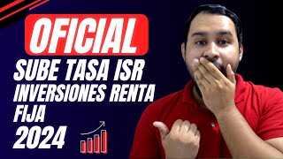 OFICIAL Esta será la nueva tasa de retención de ISR para inversiones de renta fija en el 2024 ⚠️📈 [upl. by Ynnattirb]