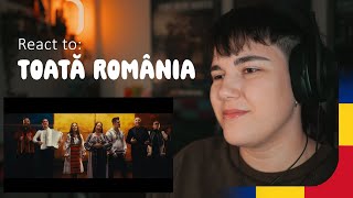 React to TOATĂ ROMÂNIA official music video [upl. by Eniamrej886]