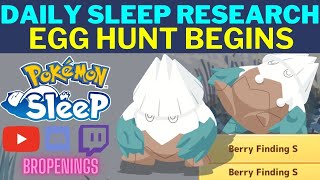 Daily Research Snover Egg Hunt Begins pokemonsleep snover [upl. by Nioe]