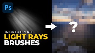 Trick to Create Custom Light Rays Brushes in Photoshop  Create Custom Sun Rays Brushes [upl. by Nnyliram341]