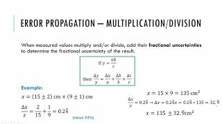 Propagation of error  IB Physics [upl. by Derman884]