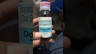 Dolo 250 suspension  Paracetamol Paediatric Oral Suspension IP shorts trending ❤️🏥 [upl. by Grange280]