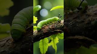 Inchworm On Branch inchworm worms insect insects ai aiinsights shorts ytshorts [upl. by Rennug990]