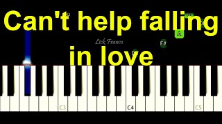 Cant help falling in love  Elvis Presley  EASY Piano [upl. by Hecht]