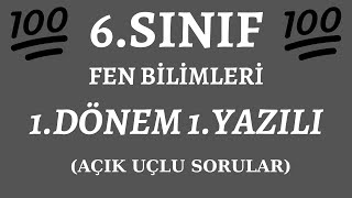 6SINIF 1DÖNEM 1YAZILI AÇIK UÇLU1 [upl. by Madlen]