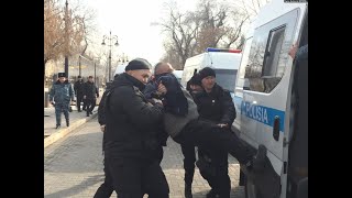 Два протеста в Алматы Хроника 22 февраля [upl. by Guido]