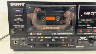 SONY TCWR950 Double Cassette Tape Deck Player Recorder Stereo  Needs Work [upl. by Ardnaeed]