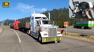 Delivering Industrial Pallets  American Truck Simulator  Thrustmaster TX Gameplay [upl. by Hyrup869]