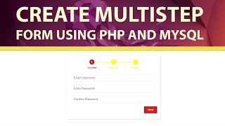 Multi Step Form PHP Mysql Part 2 [upl. by Reede]