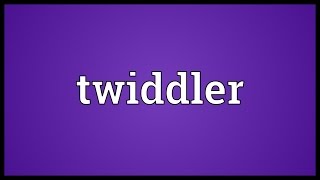 Twiddler Meaning [upl. by Enyamrahc802]