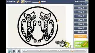 How to Draw Quileute Tribe Tattoo from New Moon [upl. by Nomra258]