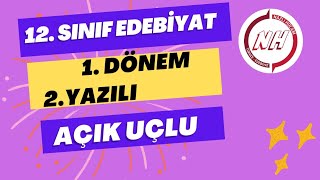 12 SINIF EDEBİYAT  1DÖNEM 2 YAZILI [upl. by Carlyn]