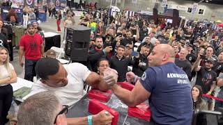 Larry Wheels vs Vrezh Sedrakyan Armwrestling LA FIT EXPO armwrestling larrywheels war champion [upl. by Ahsiym]