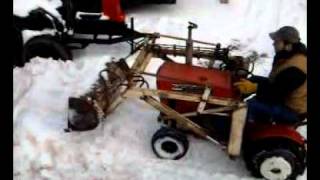 1970 sears suburban 12 with loader moving snow part 2 [upl. by Catharine465]