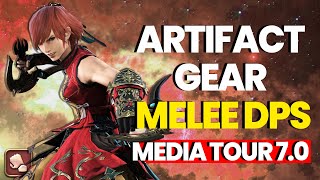 FFXIV Dawntrail Media Tour  Melee DPS Artifact Job Gear 70 VPR MNK NIN DRG RPR amp SAM [upl. by Mcclelland]